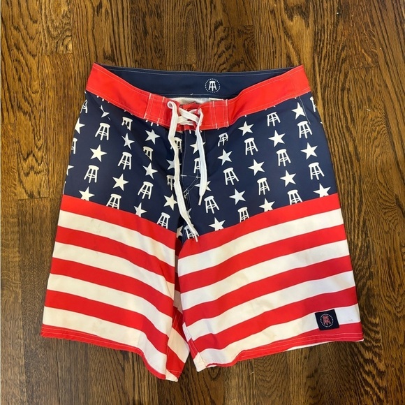 Barstool American Flag Board Shorts Bathing Suit - Picture 1 of 4